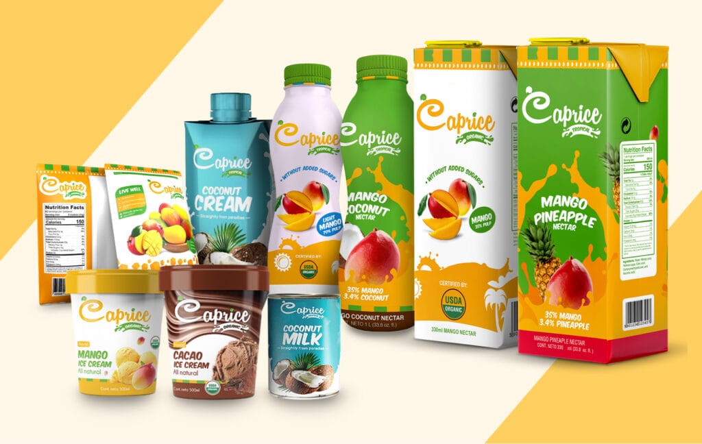 Food &Amp; Beverage - Restaurant Branding - Branding - restaurant branding - products caprice organic - branding