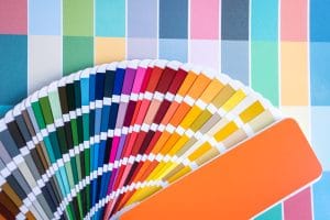 Color swatches of graphic designers putting on desk table. | Yzzy Agency | Yzzy Agency