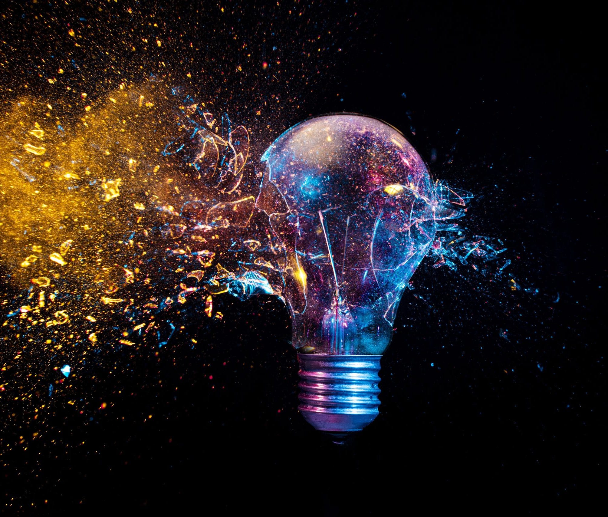 explosion of a traditional electric bulb. shot taken in high spe | Yzzy Agency | Yzzy Agency