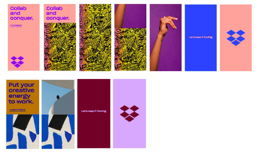 Dropbox photo and illustration usage style