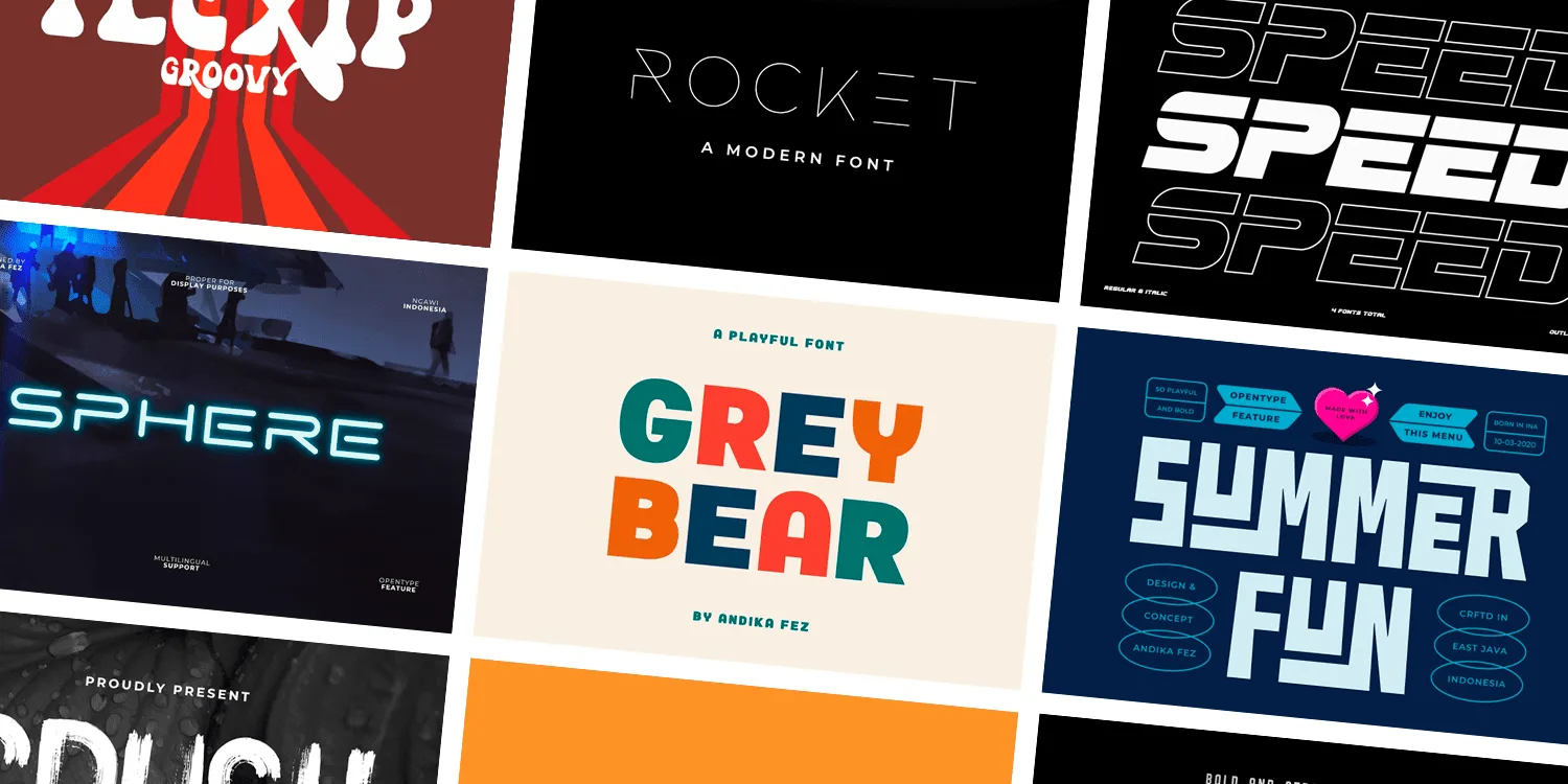 Typography Trends: What Fonts Are Dominating Web Design In 2024 - Typography Trends 2024 - Yzzy Agency - Branding Examples of bold and expressive typefaces