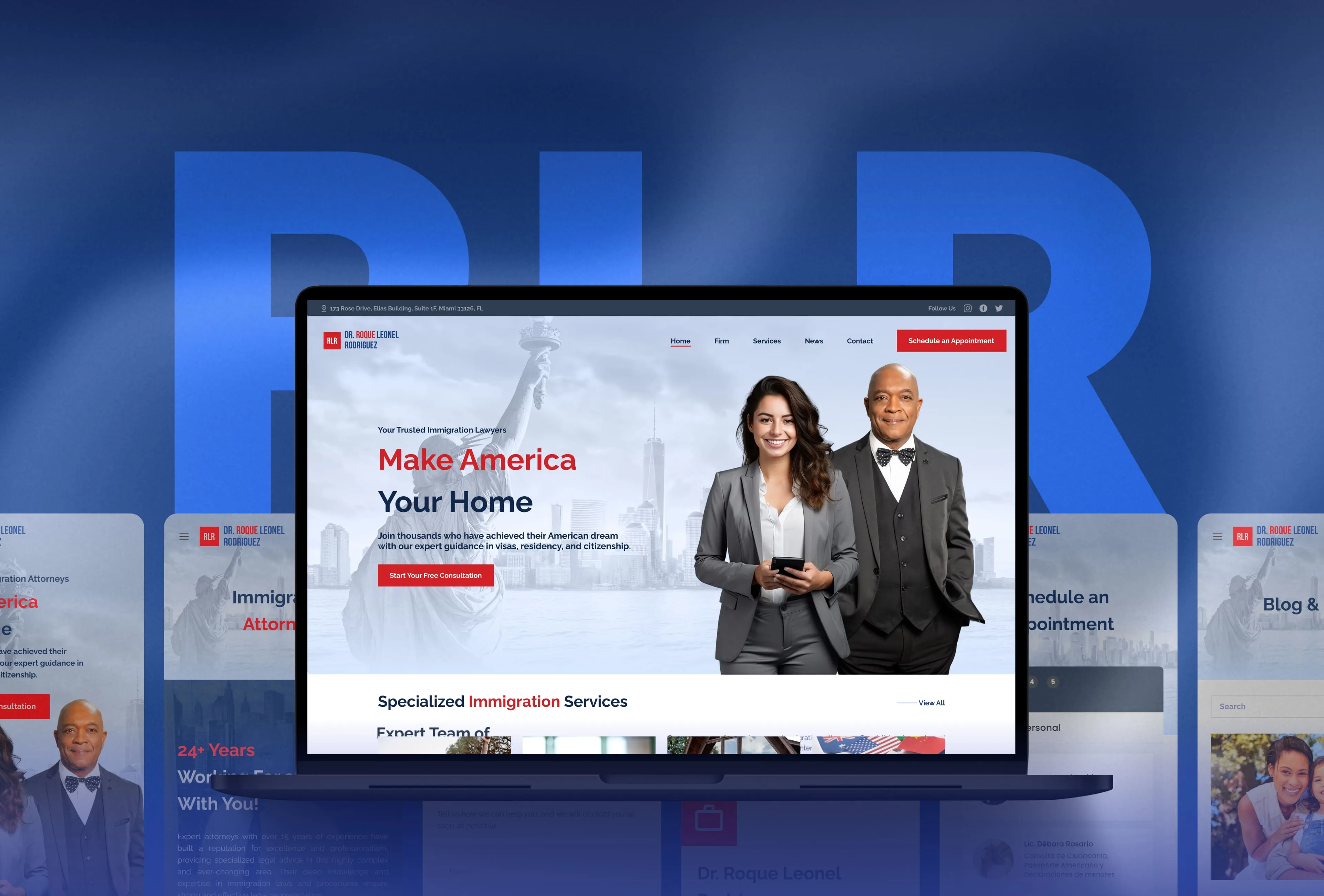 Rlr Immigration Attorney - Store - Ux/Ui Immigration attorney web design success case