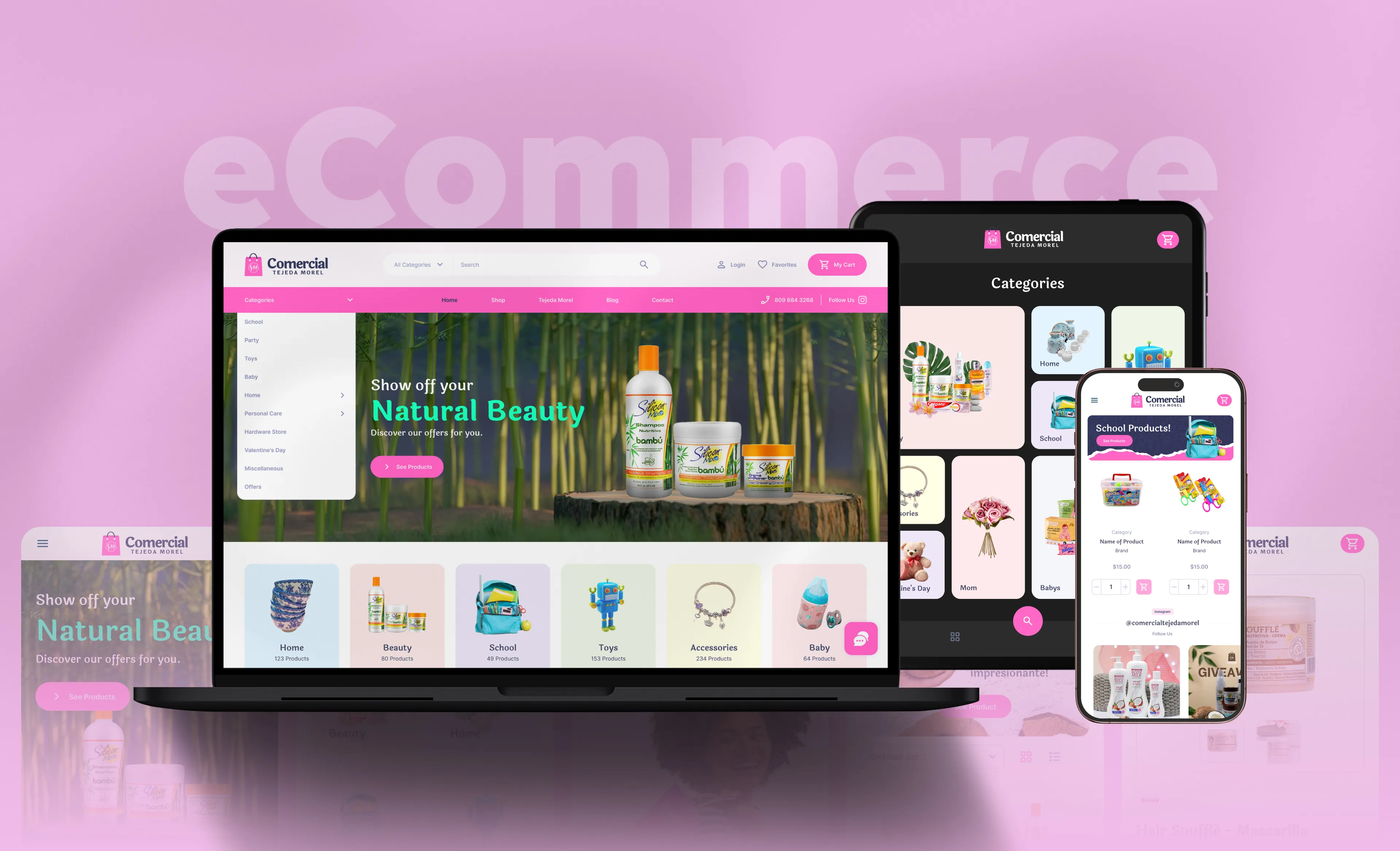 Tejeda Morel - Store - Ux/Ui Natural beauty categories